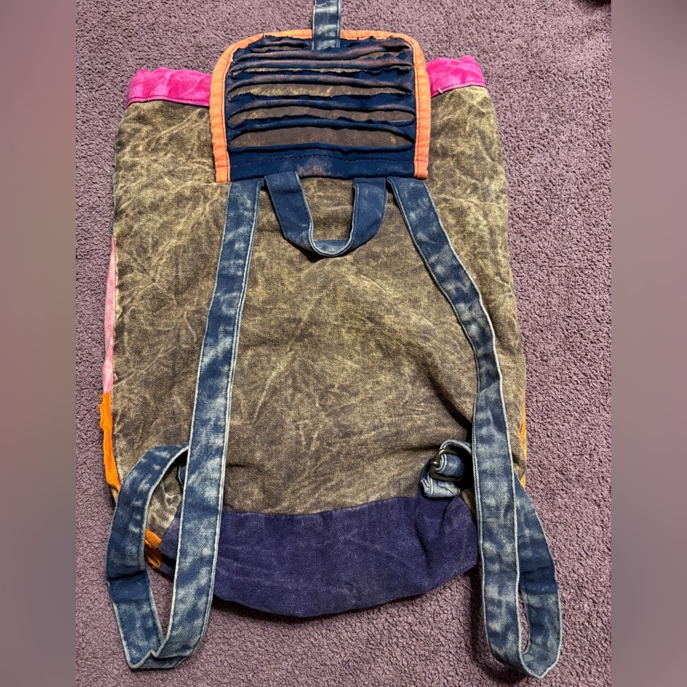 Colorful Patchwork Backpack - image 5